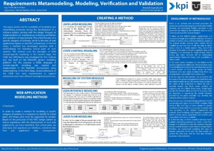 Metamodelovanie, modelovanie, verifikácia a validácia požiadaviek