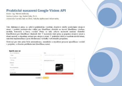 Praktické nasazení Google Vision API