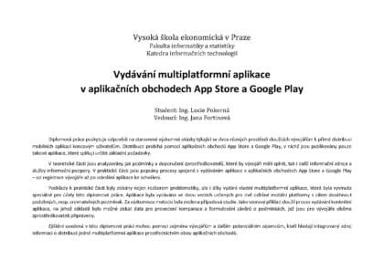 Vydávání multiplatformní aplikace v aplikačních obchodech App Store a Google Play