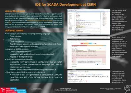 IDE pro SCADA vývoj v CERN