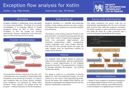 Analýza toku výjimek pro Kotlin