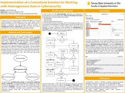 Implementace centralizovaného řešení pro práci s
heterogenními daty v kybernetické bezpečnosti
