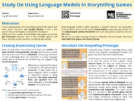 Study on using language models in storytelling games