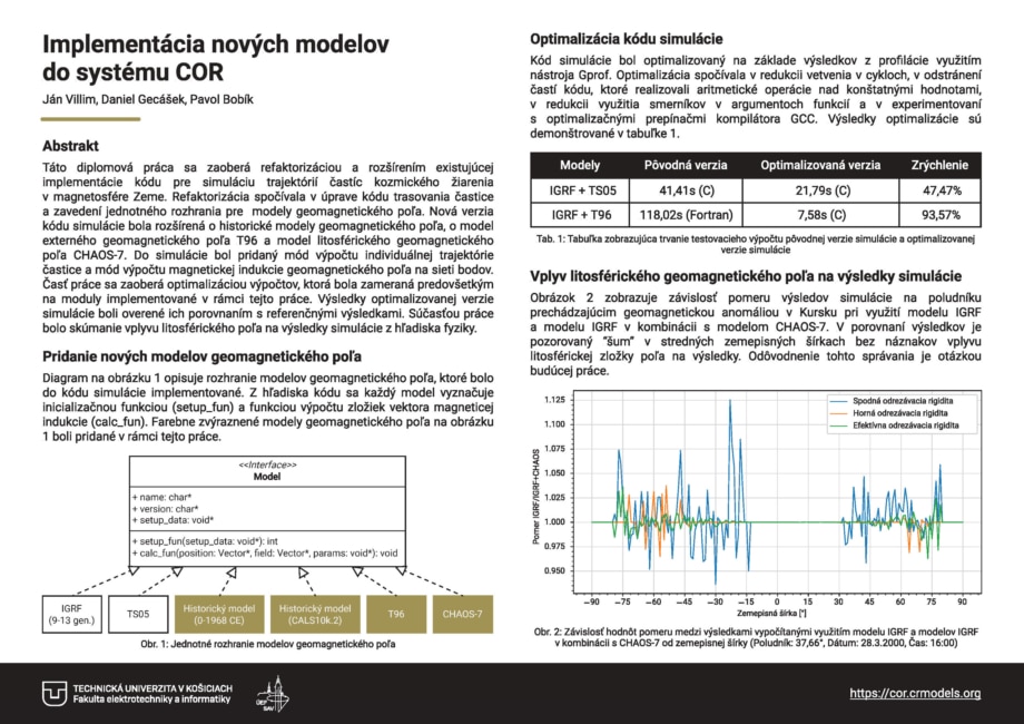 Implementácia nových modelov do systému COR