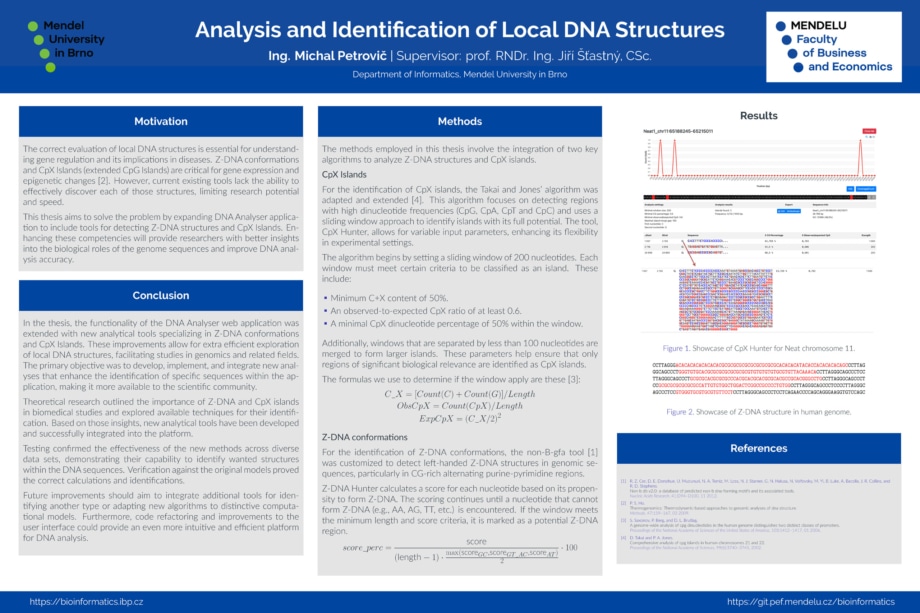 Analýza a identifikácia lokálnych štruktúr DNA