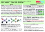 Evaluating Reliability of Static Analysis Results Using
Machine Learning