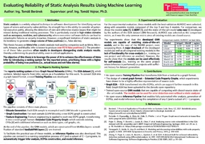 Určení spolehlivosti výsledků statické analýzy pomocí
strojového učení