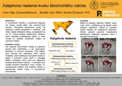 Adaptívne riadenie kroku štvornohého robota