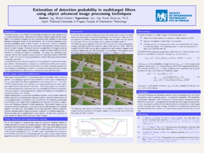 Odhadování pravděpodobnosti detekce v algoritmech pro
sledování více cílů s využitím pokročilých metod zpracování
obrazu