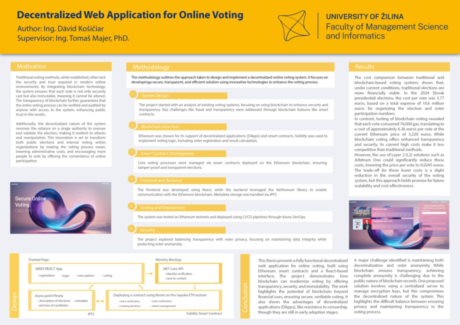 Decentralized Web Application for Online Voting